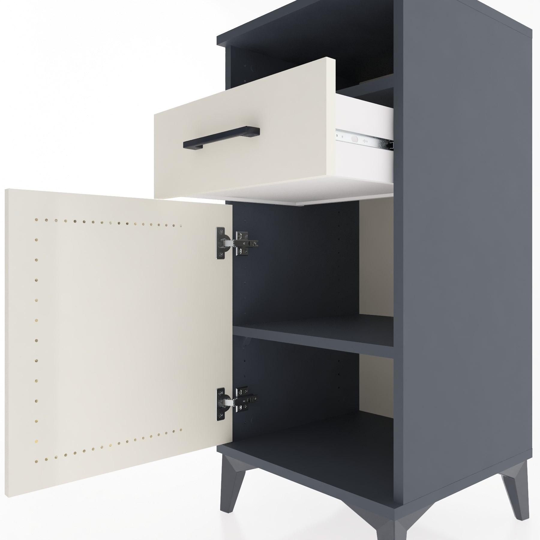 Woodntry Modular Nightstand Anthracite 44x44x84 cm Functional F33-2