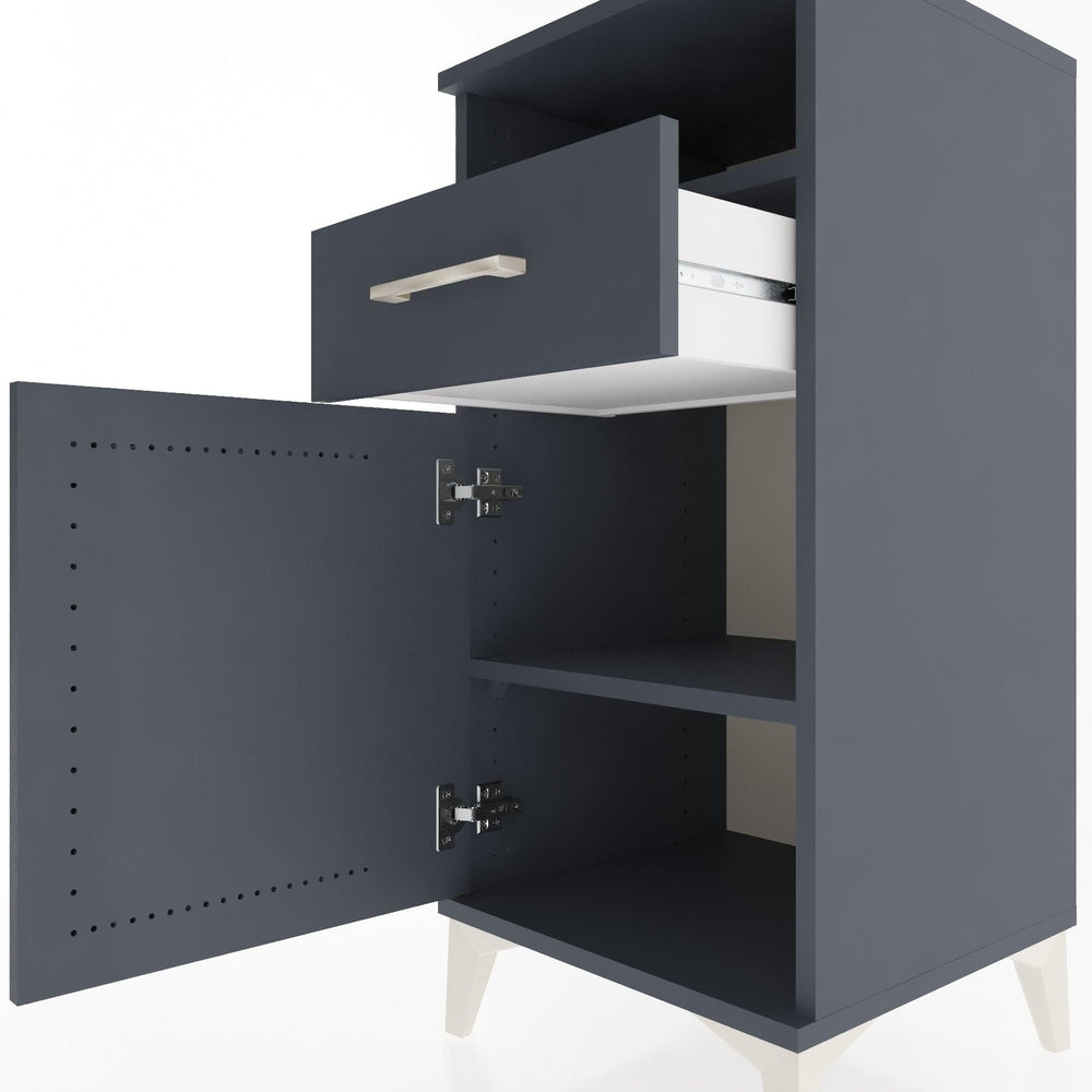 Woodntry Modüler Komodin Antrasit 44x44x84 cm Fonksiyonel F33-2