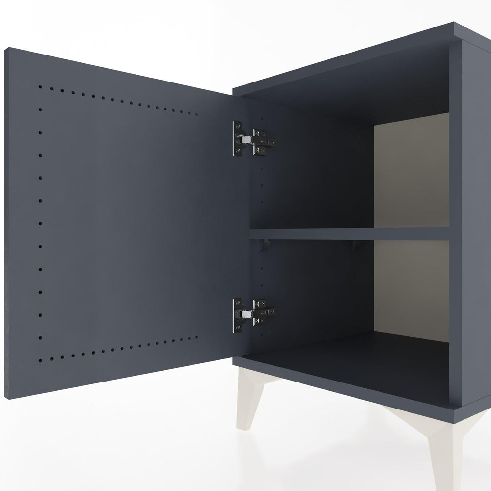 Woodntry Modular Nightstand Anthracite 44x44x52 cm Lidded K11-2