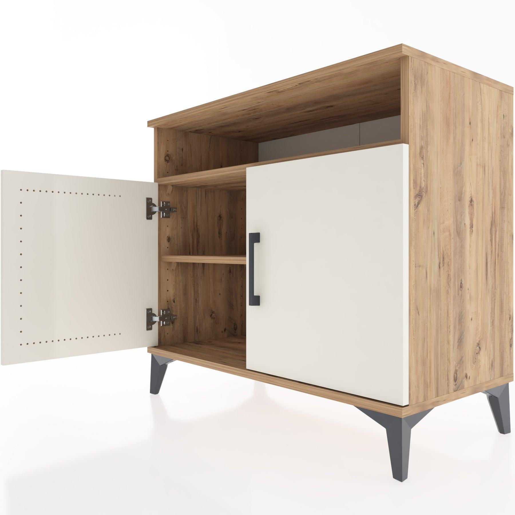 Woodntry Modüler Şifonyer Çam 88x44x68 cm Kapaklı ve Raflı KR11-3
