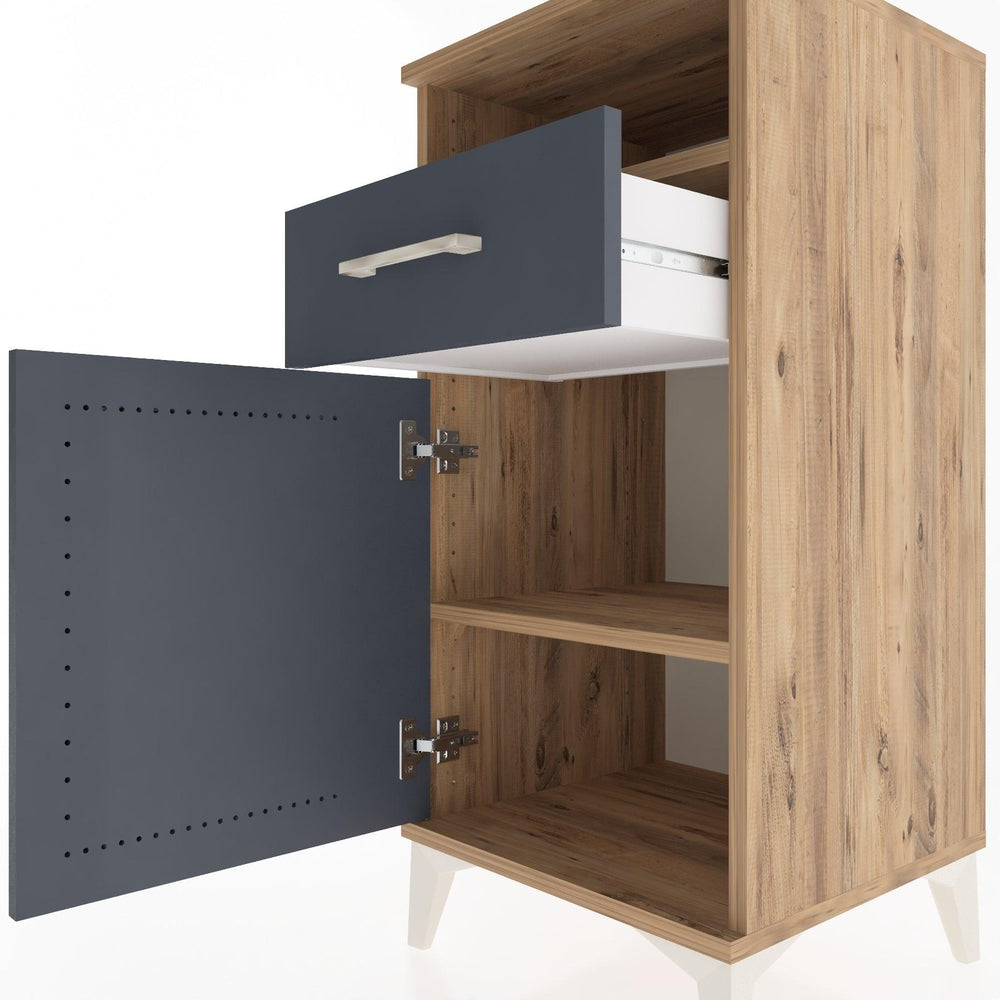 Woodntry Modular Nightstand Pine 44x44x84 cm Functional F33-3