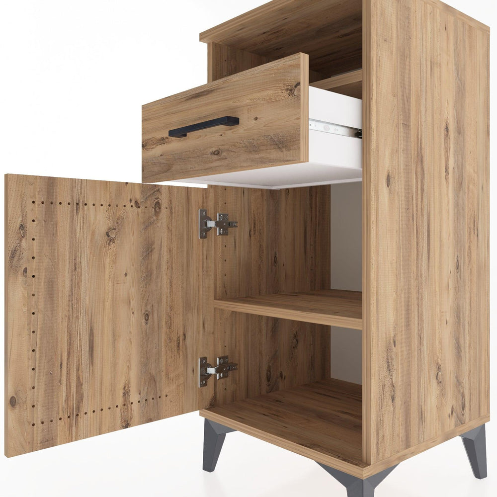 Woodntry Modular Nightstand Pine 44x44x84 cm Functional F33-3