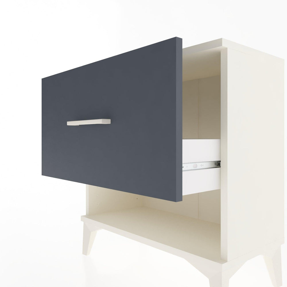 Woodntry Modular Nightstand Moonstone 60x30x52 cm with Drawer and Shelf CR12-1