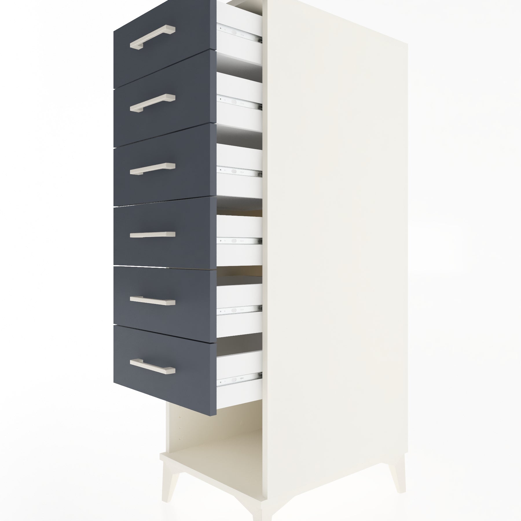 Woodntry Modular Cabinet Moonstone 44x59x122 cm with Drawers and Shelves CR62-1