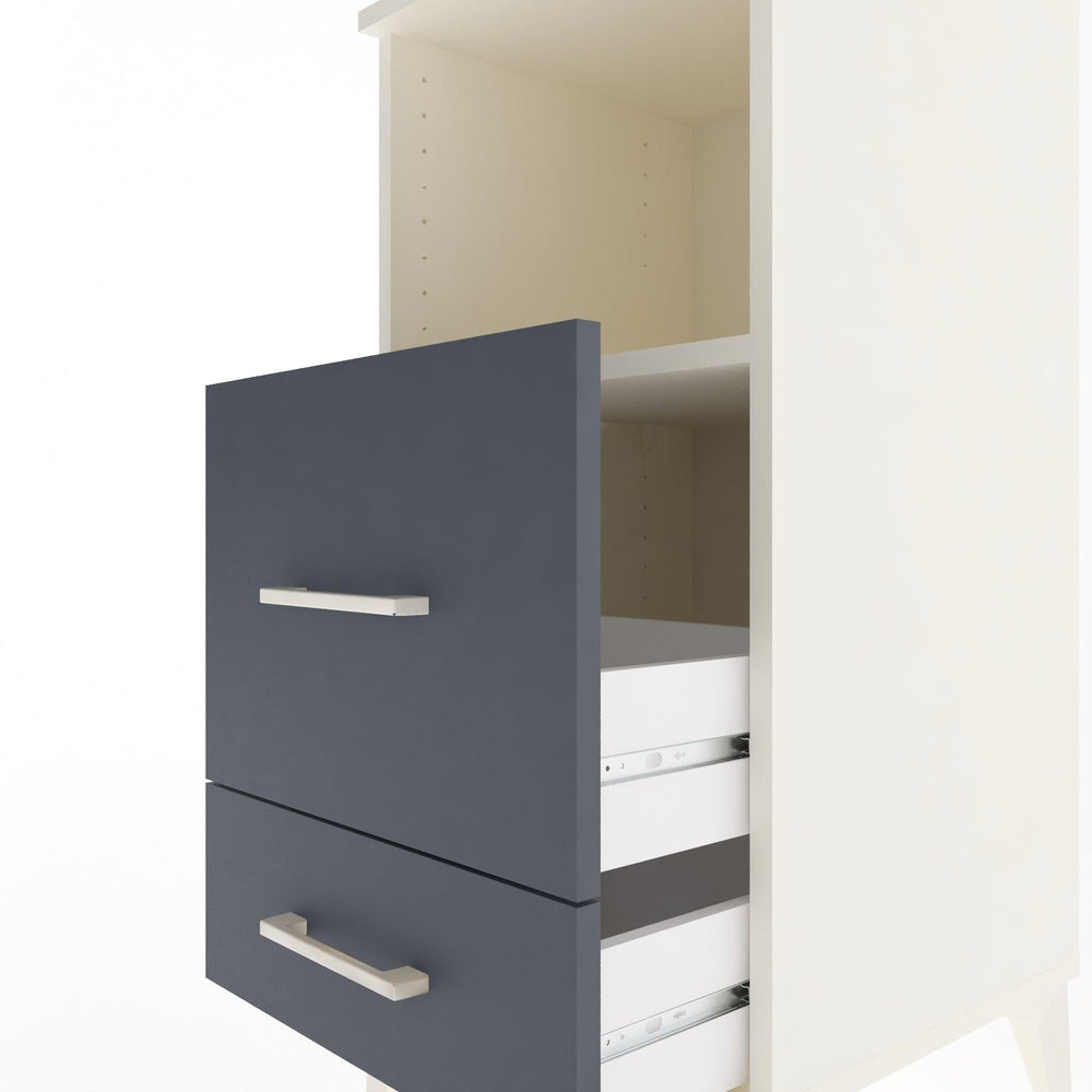 Woodntry Modular Nightstand Moonstone 44x44x84 cm with Drawer and Shelf CR12-1