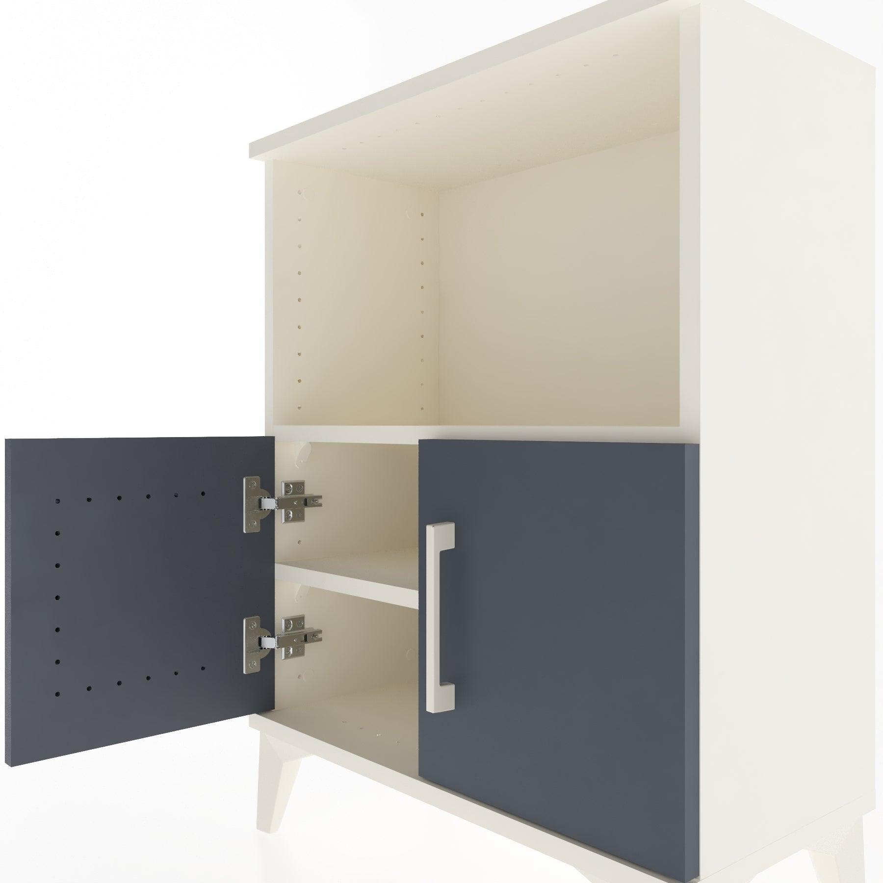 Woodntry Modular Nightstand Moonstone 60x30x68 cm with Cover and Shelf KR12-1
