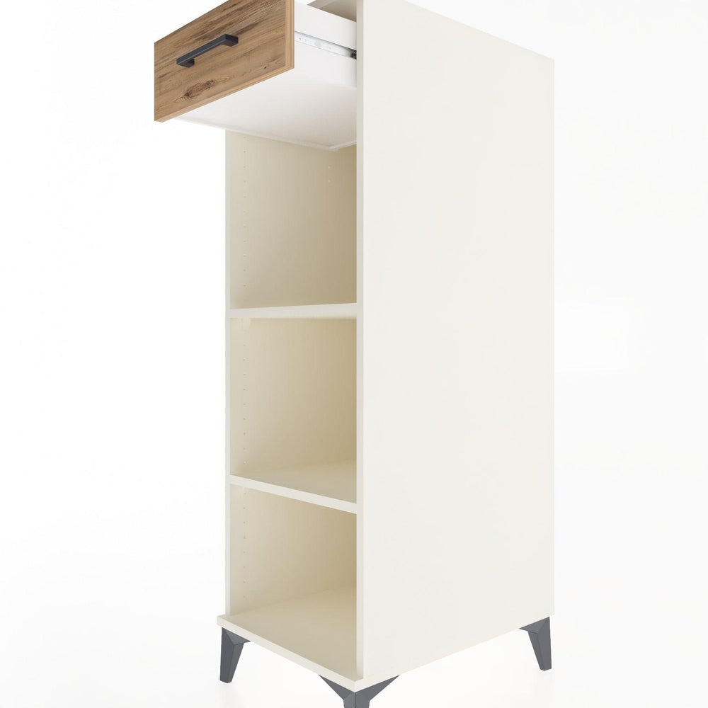 Woodntry Modüler Dolap Aytaşı 44x59x122 cm Çekmeceli ve Raflı CR112-1