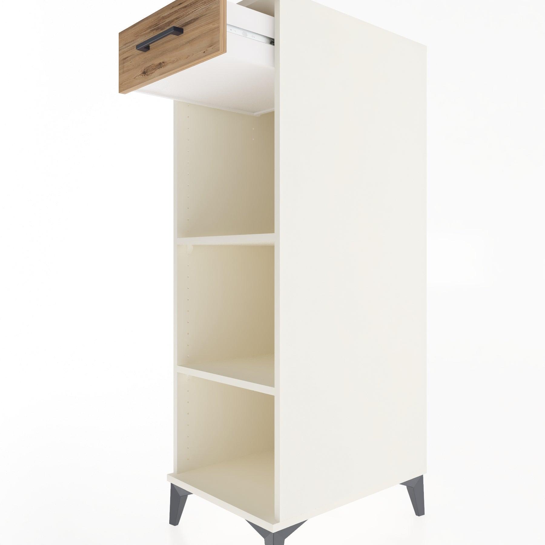 Woodntry Modular Cabinet Moonstone 44x30x122 cm with Drawers and Shelves CR112-1