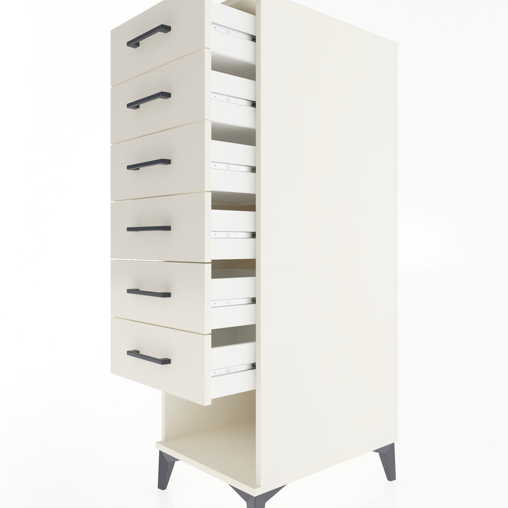 Woodntry Modüler Dolap Aytaşı 44x59x122 cm Çekmeceli ve Raflı CR62-1