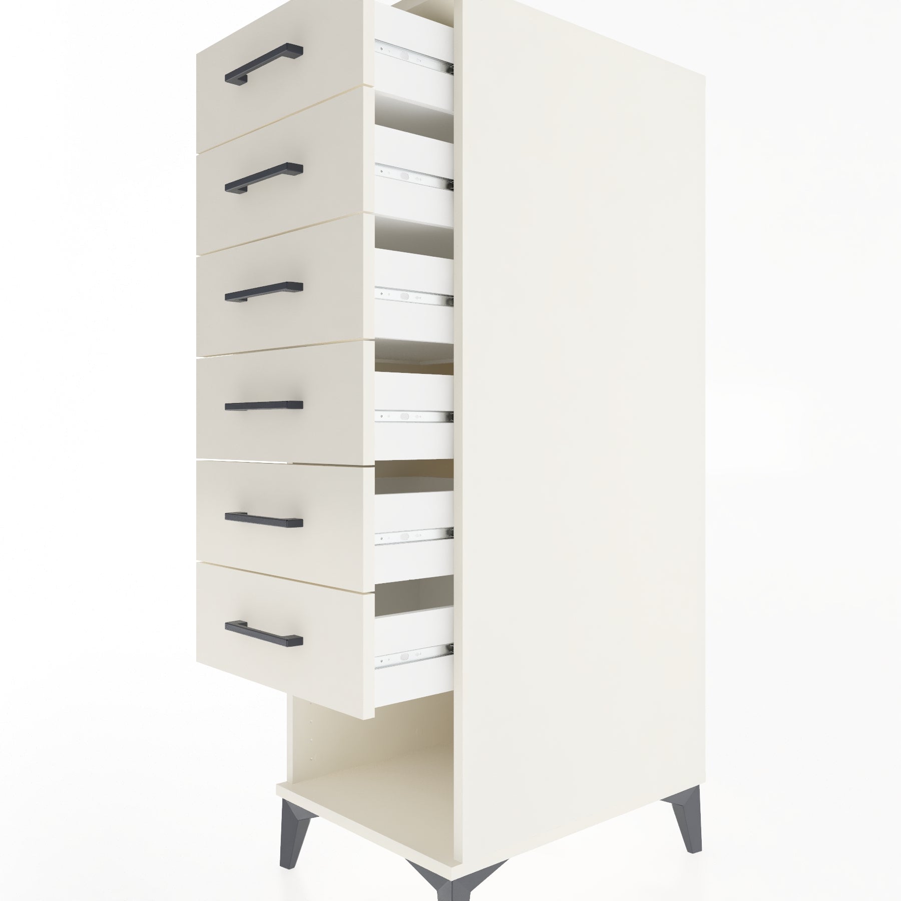 Woodntry Modular Cabinet Moonstone 44x59x122 cm with Drawers and Shelves CR62-1