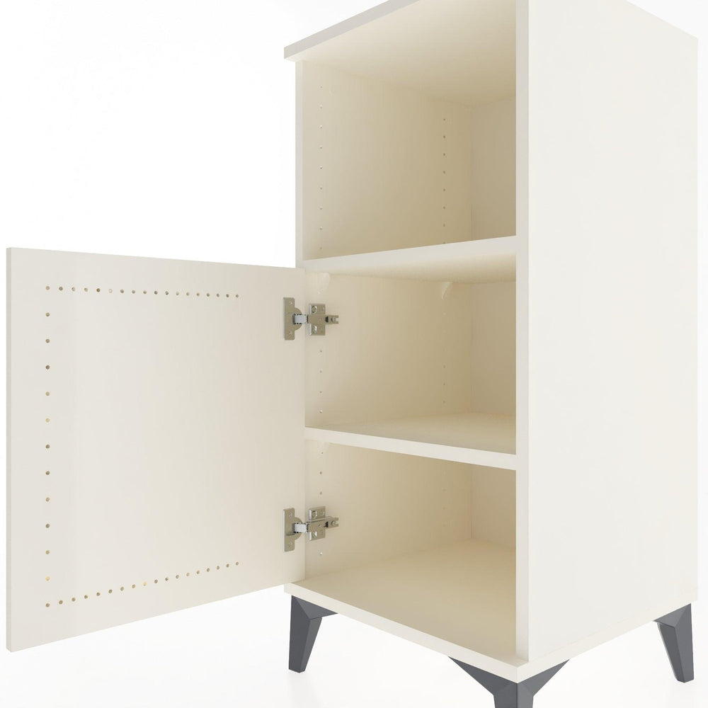 Woodntry Modüler Komodin Aytaşı 44x44x84 cm Kapaklı ve Raflı KR34-1