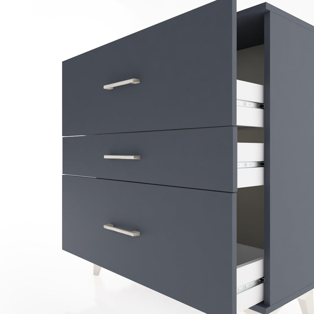 Woodntry Modüler Şifonyer Antrasit 88x30x84 cm Çekmeceli C12-2