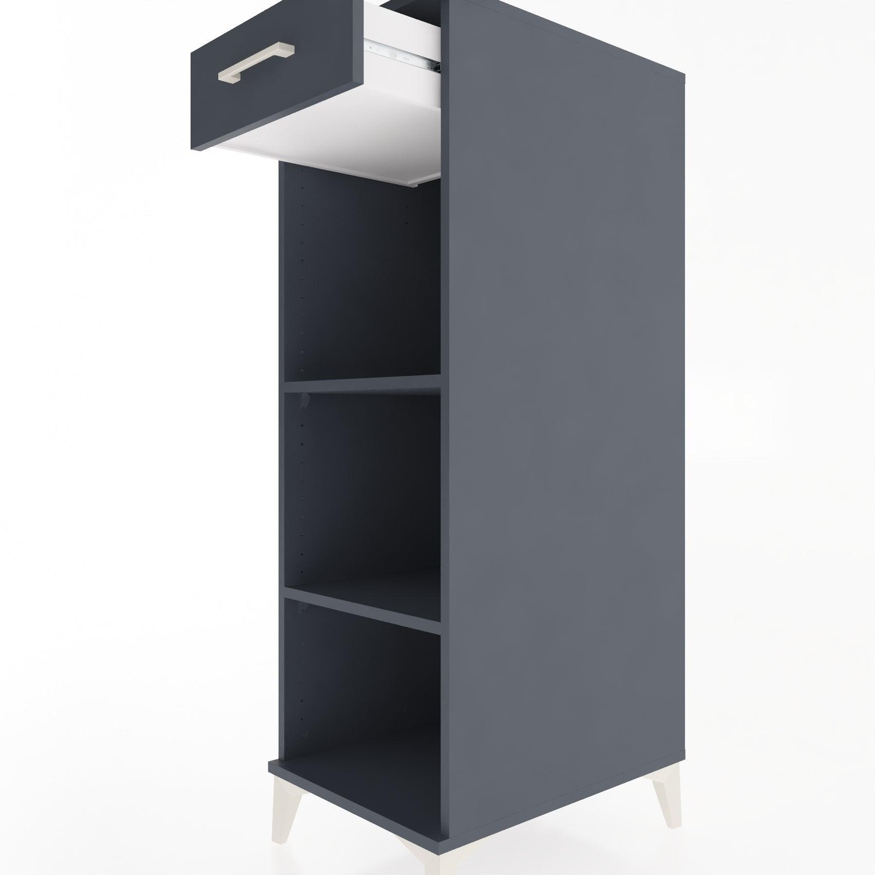 Woodntry Modular Cabinet Anthracite 44x30x122 cm with Drawers and Shelves CR112-2