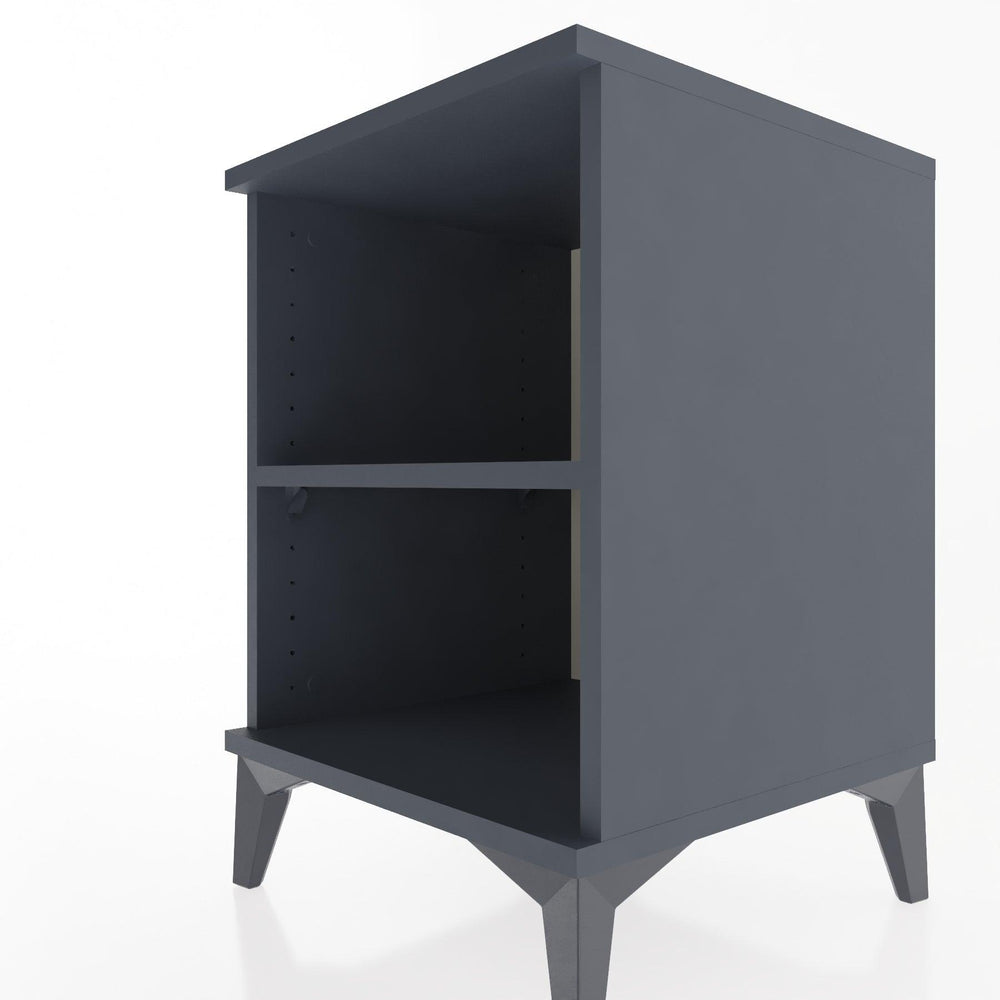 Woodntry Modular Nightstand Anthracite 44x44x52 cm with Shelf R12-2