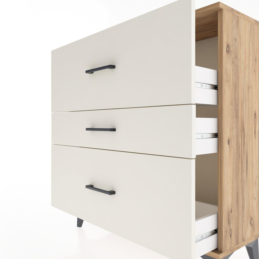 Woodntry Modüler Şifonyer Çam 88x30x84 cm Çekmeceli C12-3