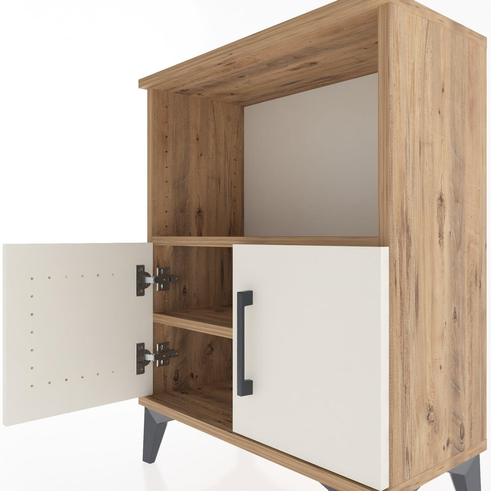 Woodntry Modular Nightstand Pine 60x30x68 cm with Cover and Shelf KR12-3