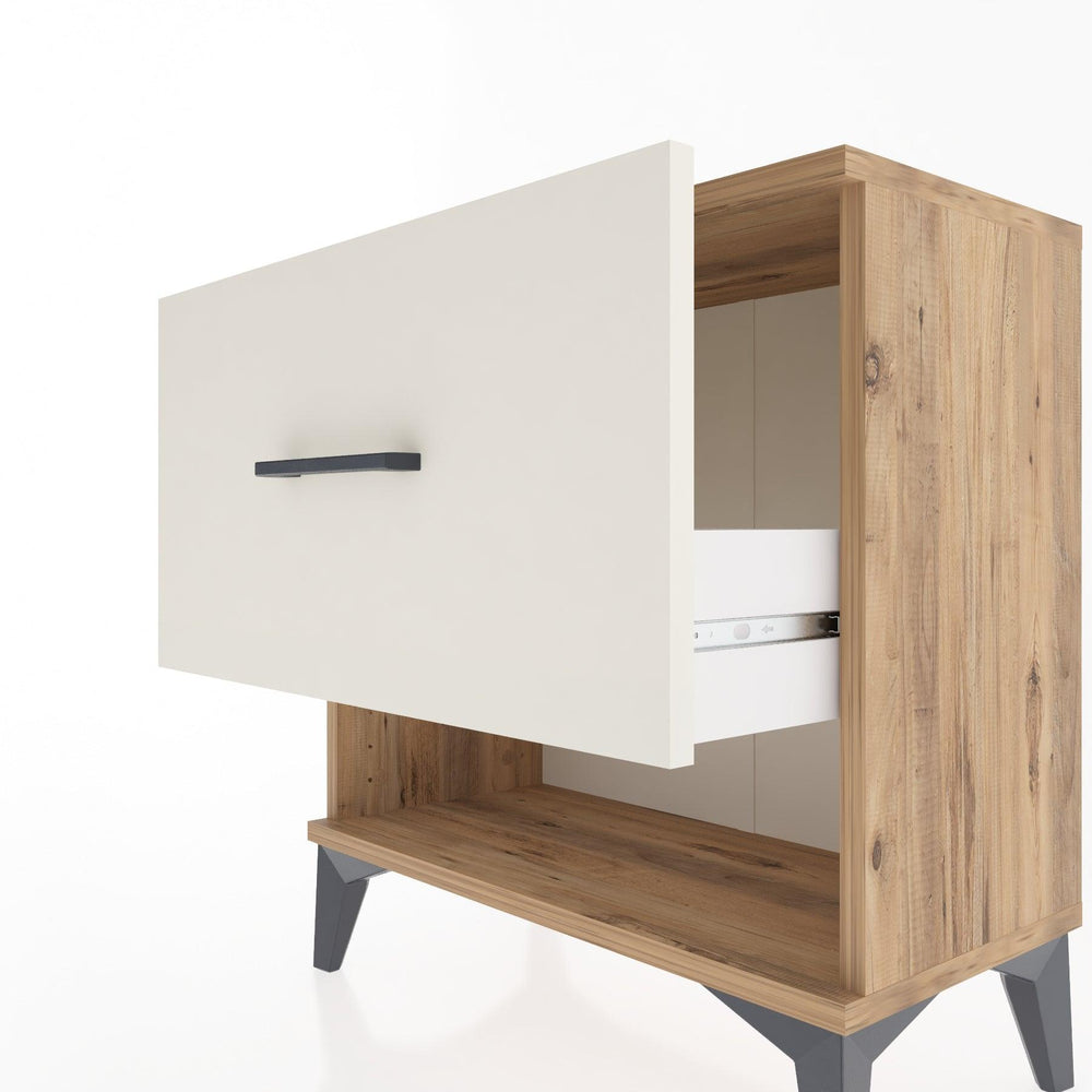 Woodntry Modular Nightstand Pine 60x30x52 cm with Drawers and Shelves CR12-3
