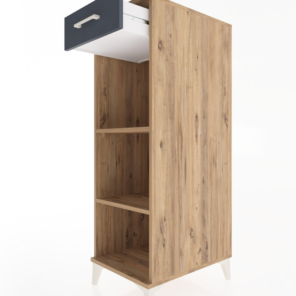 Woodntry Modüler Dolap Çam 44x30x122 cm Çekmeceli ve Raflı CR112-3