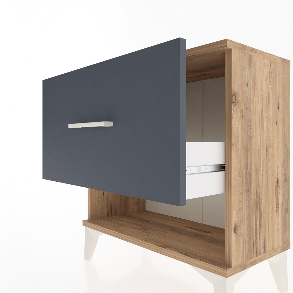 Woodntry Modular Nightstand Pine 60x30x52 cm with Drawers and Shelves CR12-3