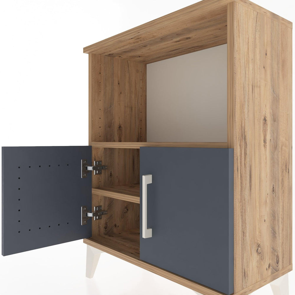 Woodntry Modular Nightstand Pine 60x30x68 cm with Cover and Shelf KR12-3