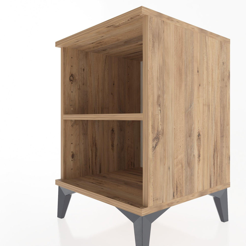 Woodntry Modular Nightstand Pine 44x44x52 cm with Shelf R12-3