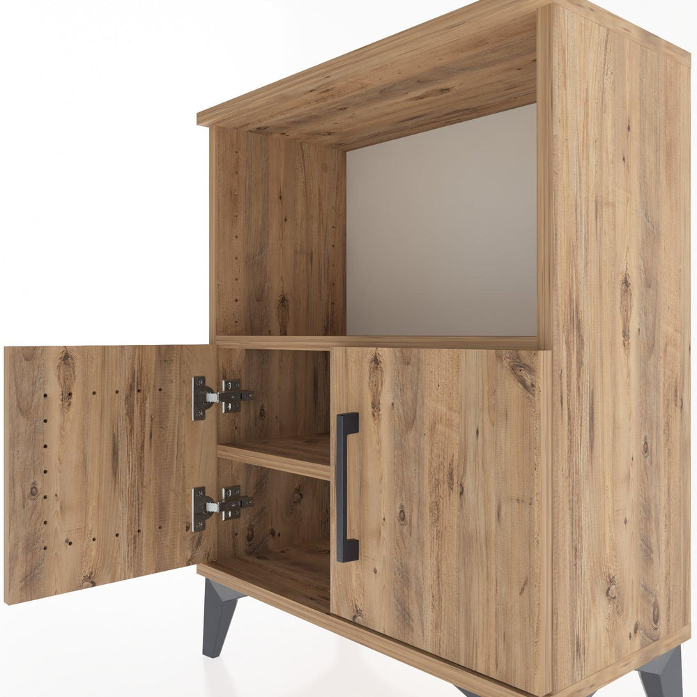 Woodntry Modular Nightstand Pine 60x30x68 cm with Cover and Shelf KR12-3