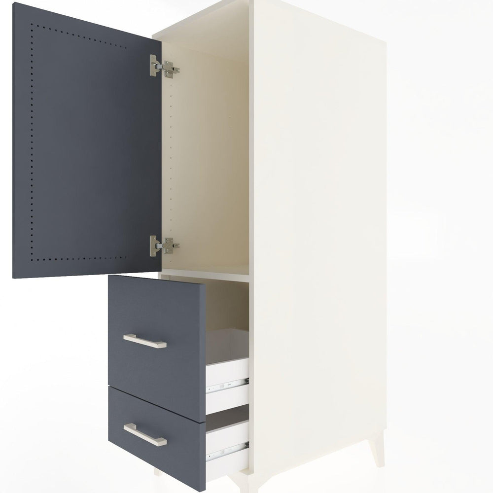 Woodntry Modular Cabinet Moonstone 44x30x122 cm with Doors and Drawers KC113-1