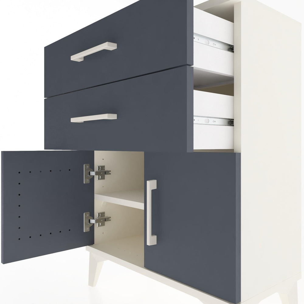 Woodntry Modular Nightstand Moonstone 60x30x68 cm with Cover and Drawer KC13-1