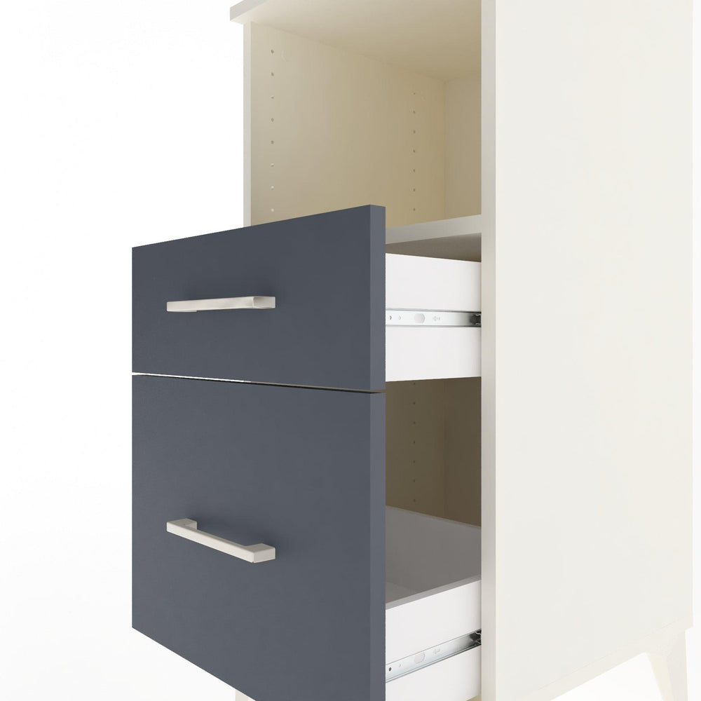 Woodntry Modular Nightstand Moonstone 44x44x84 cm with Drawer and Shelf CR13-1