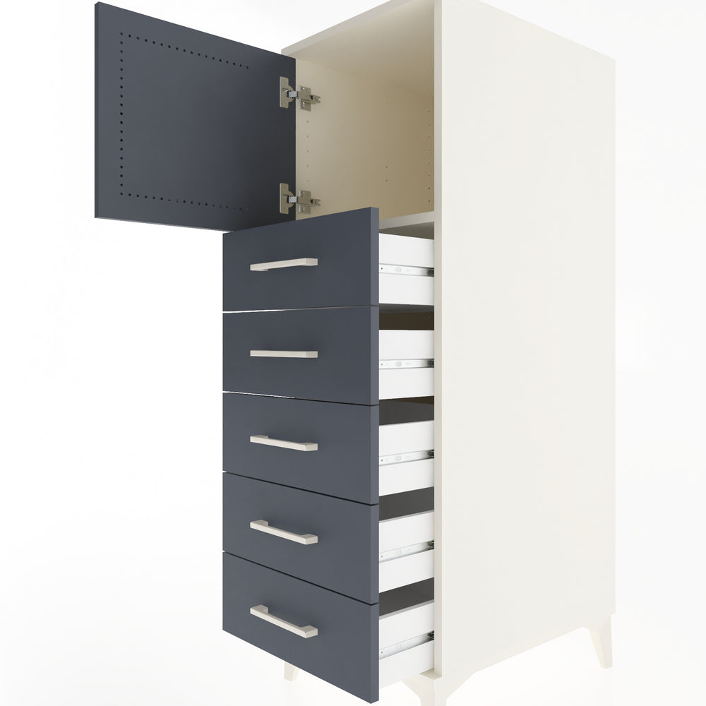 Woodntry Modular Cabinet Moonstone 44x59x122 cm with Doors and Drawers KC63-1