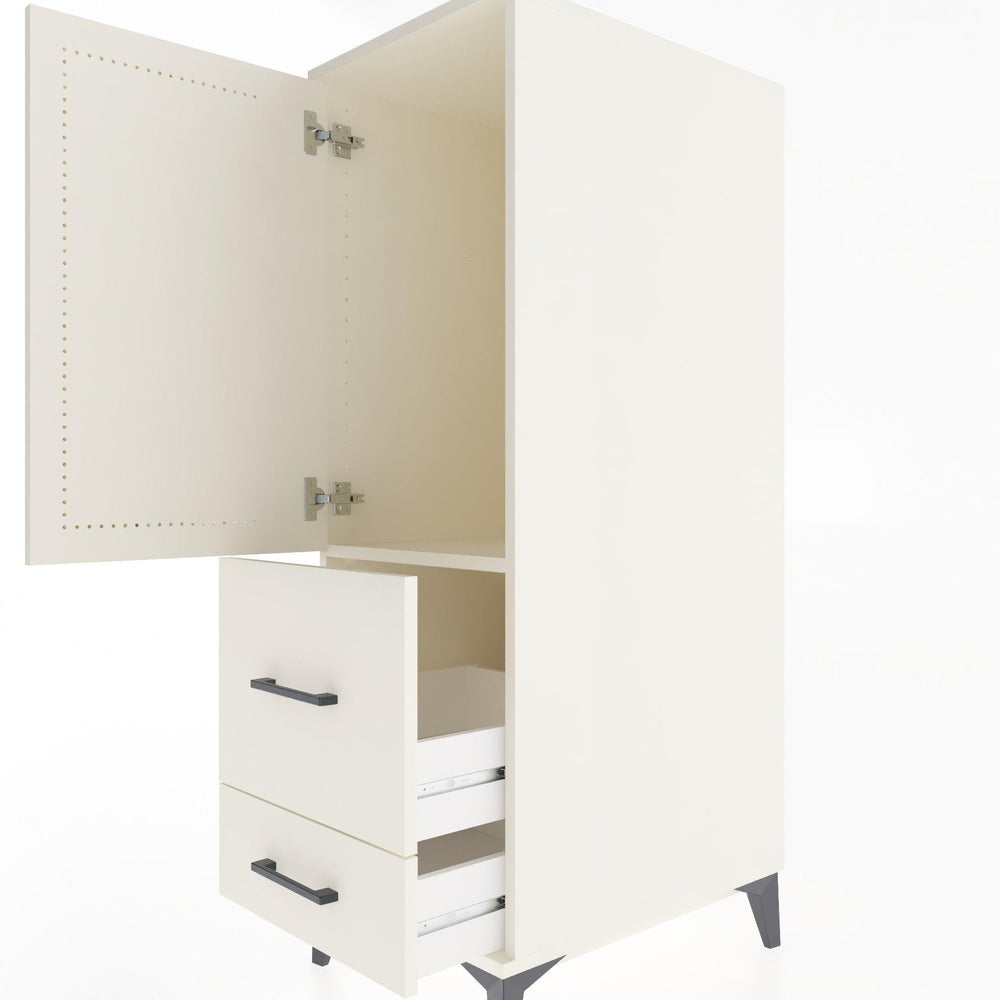 Woodntry Modular Cabinet Moonstone 44x59x122 cm with Doors and Drawers KC113-1