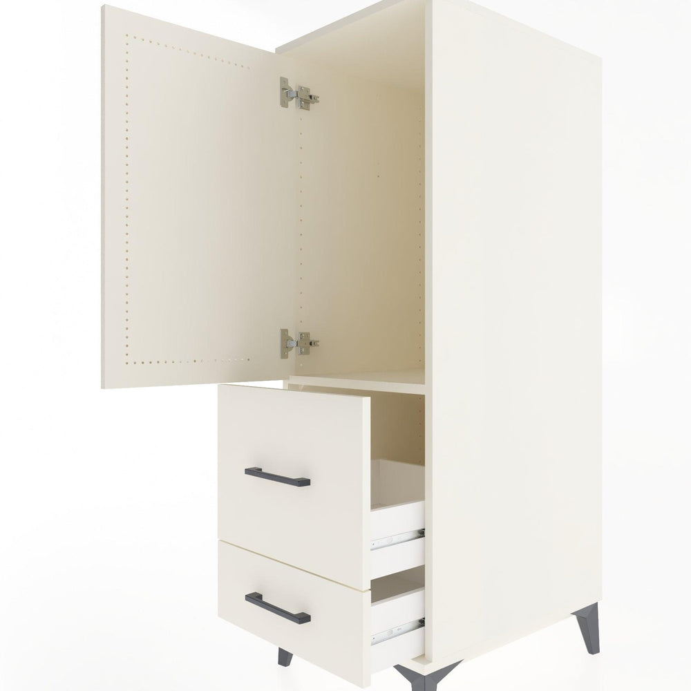 Woodntry Modular Cabinet Moonstone 44x30x122 cm with Doors and Drawers KC13-1