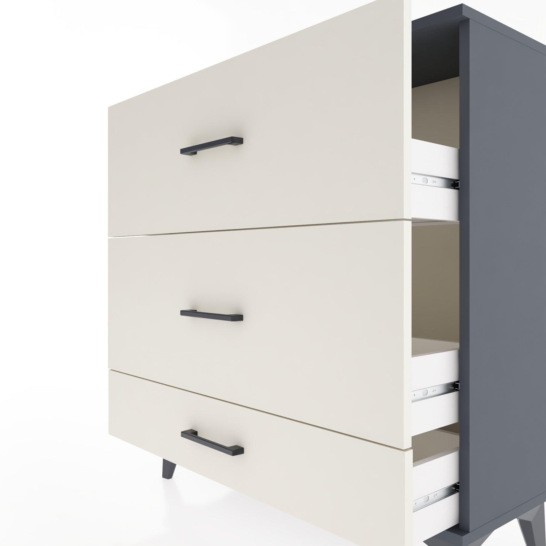 Woodntry Modular Dresser Anthracite 88x30x84 cm Drawer C13-2