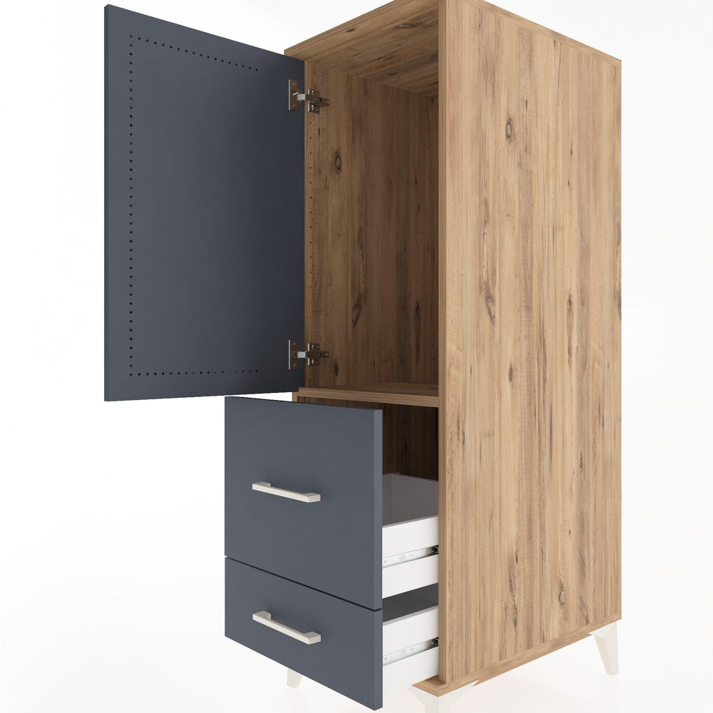 Woodntry Modular Cabinet Pine 44x59x122 cm with Doors and Drawers KC13-3