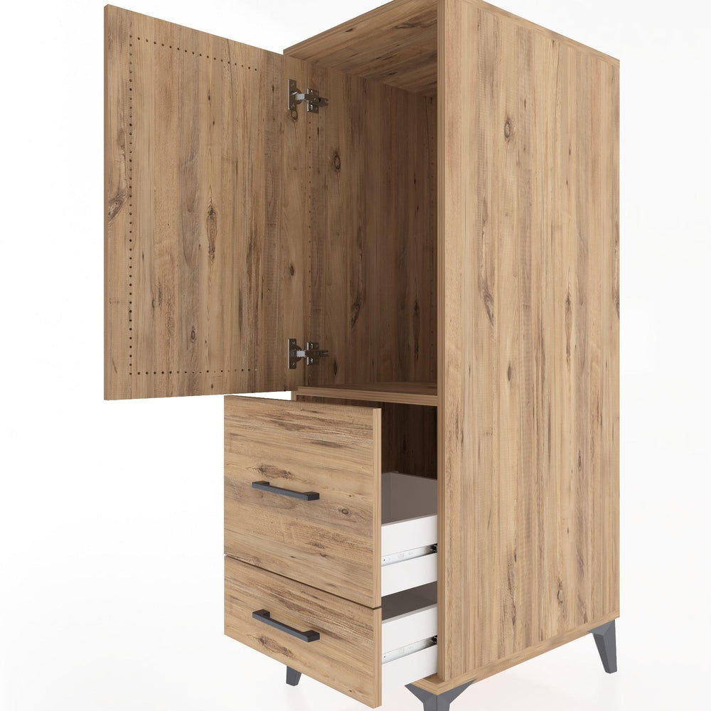 Woodntry Modular Cabinet Pine 44x59x122 cm with Doors and Drawers KC13-3