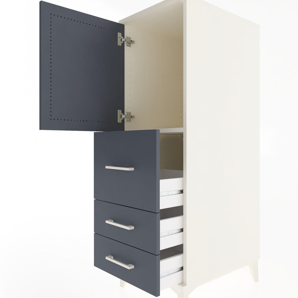 Woodntry Modüler Dolap Aytaşı 44x59x122 cm Kapaklı ve Çekmeceli KC14-1