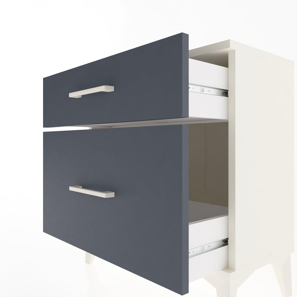 Woodntry Modular Nightstand Moonstone 60x30x52 cm with Drawer and Shelf CR14-1