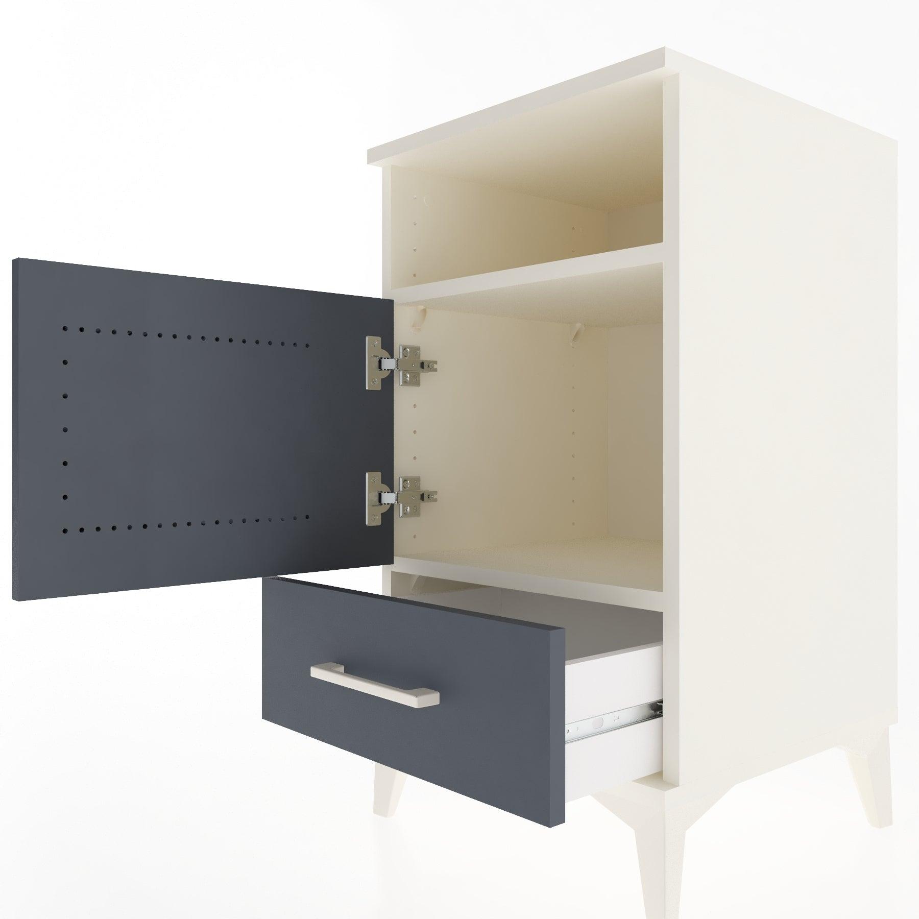 Woodntry Modular Nightstand Moonstone 44x44x68 cm Functional F14-1