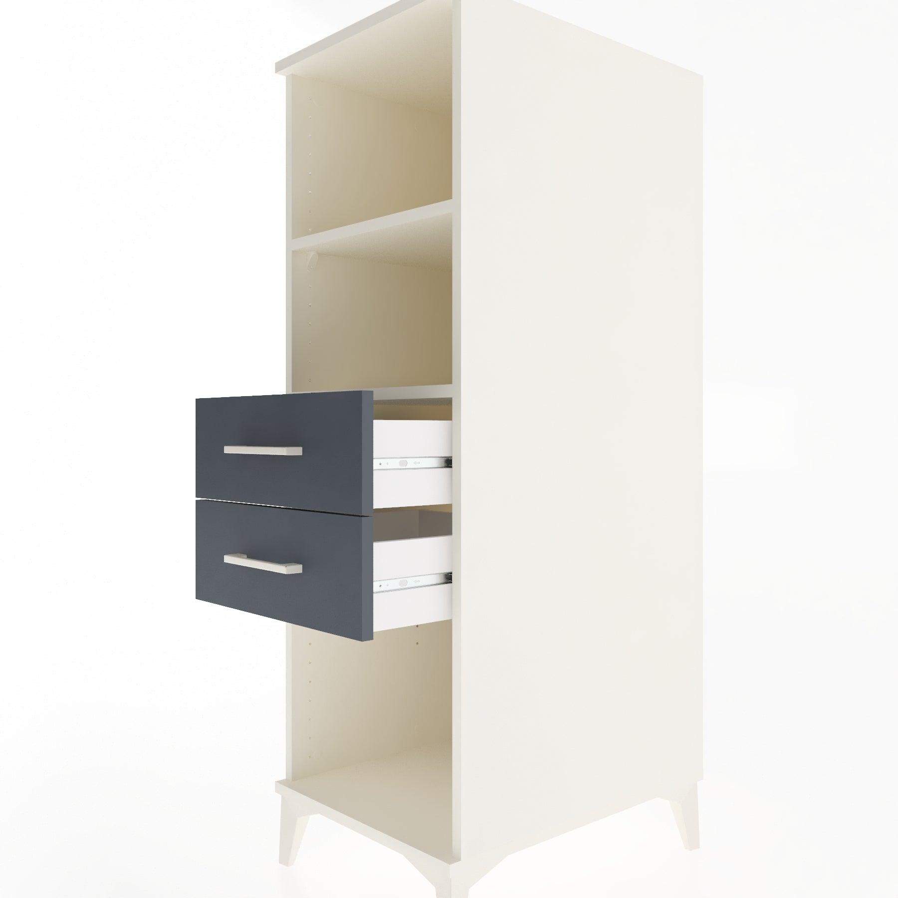 Woodntry Modular Cabinet Moonstone 44x59x122 cm with Drawers and Shelves CR114-1
