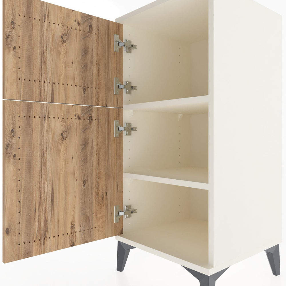 Woodntry Modular Nightstand Moonstone 44x44x84 cm with Lid K36-1