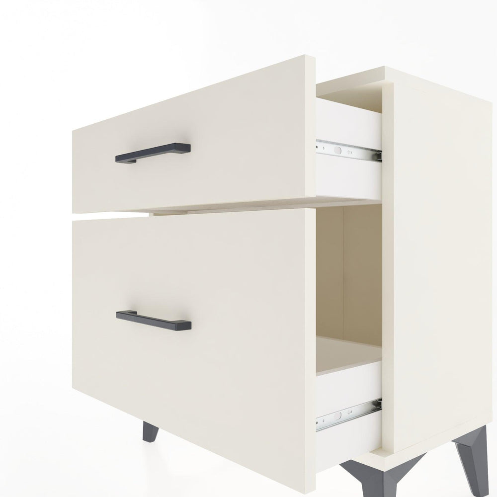 Woodntry Modular Nightstand Moonstone 60x30x52 cm with Drawer and Shelf CR14-1