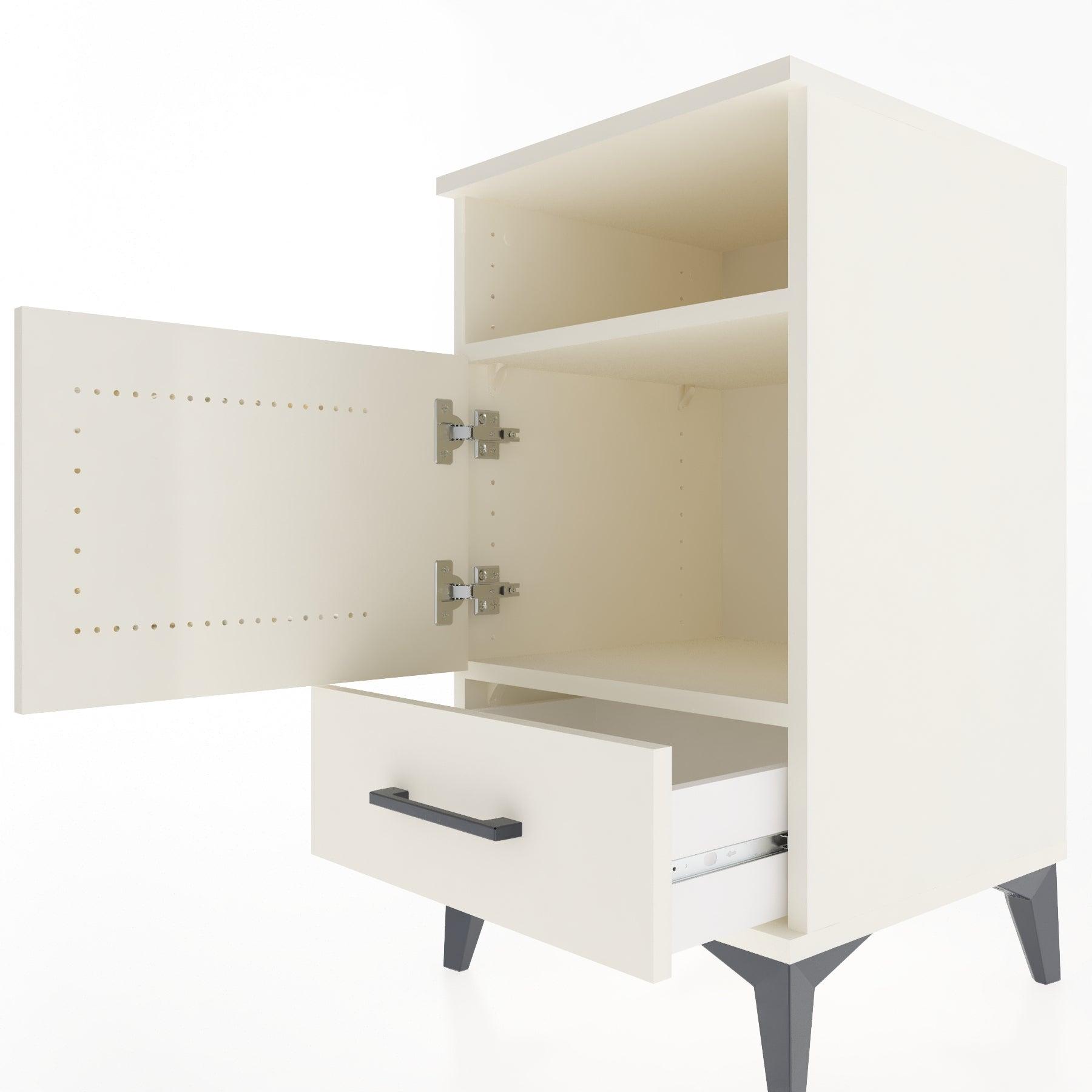 Woodntry Modular Nightstand Moonstone 44x44x68 cm Functional F14-1