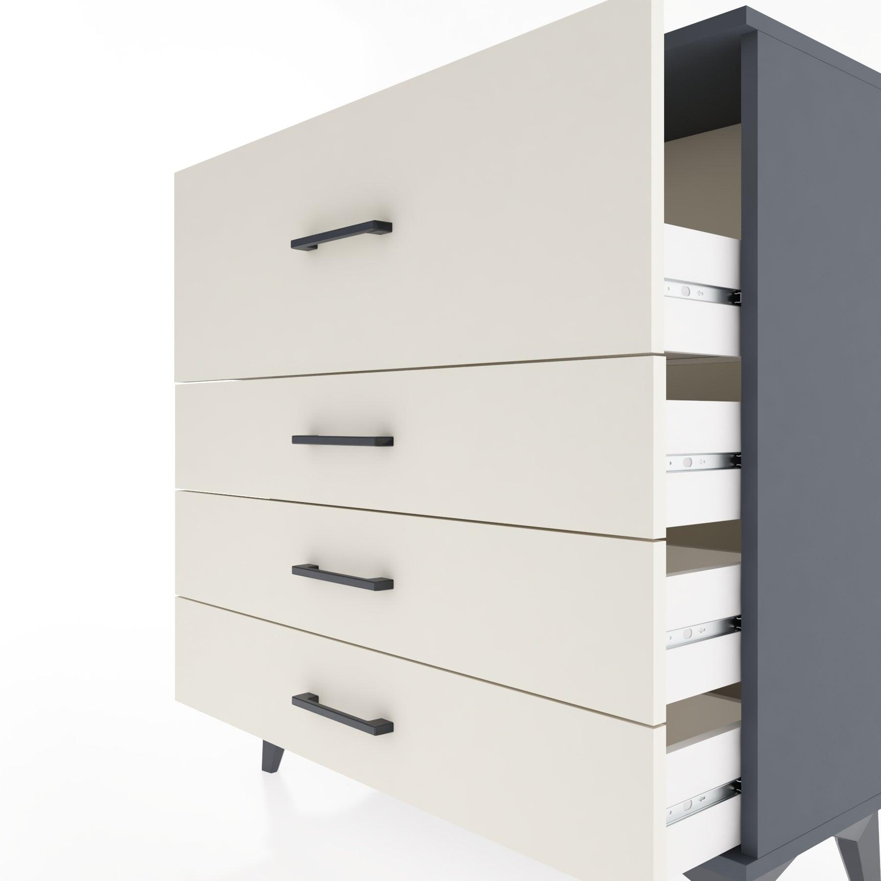 Woodntry Modular Dresser Anthracite 88x30x84 cm Drawer C14-2