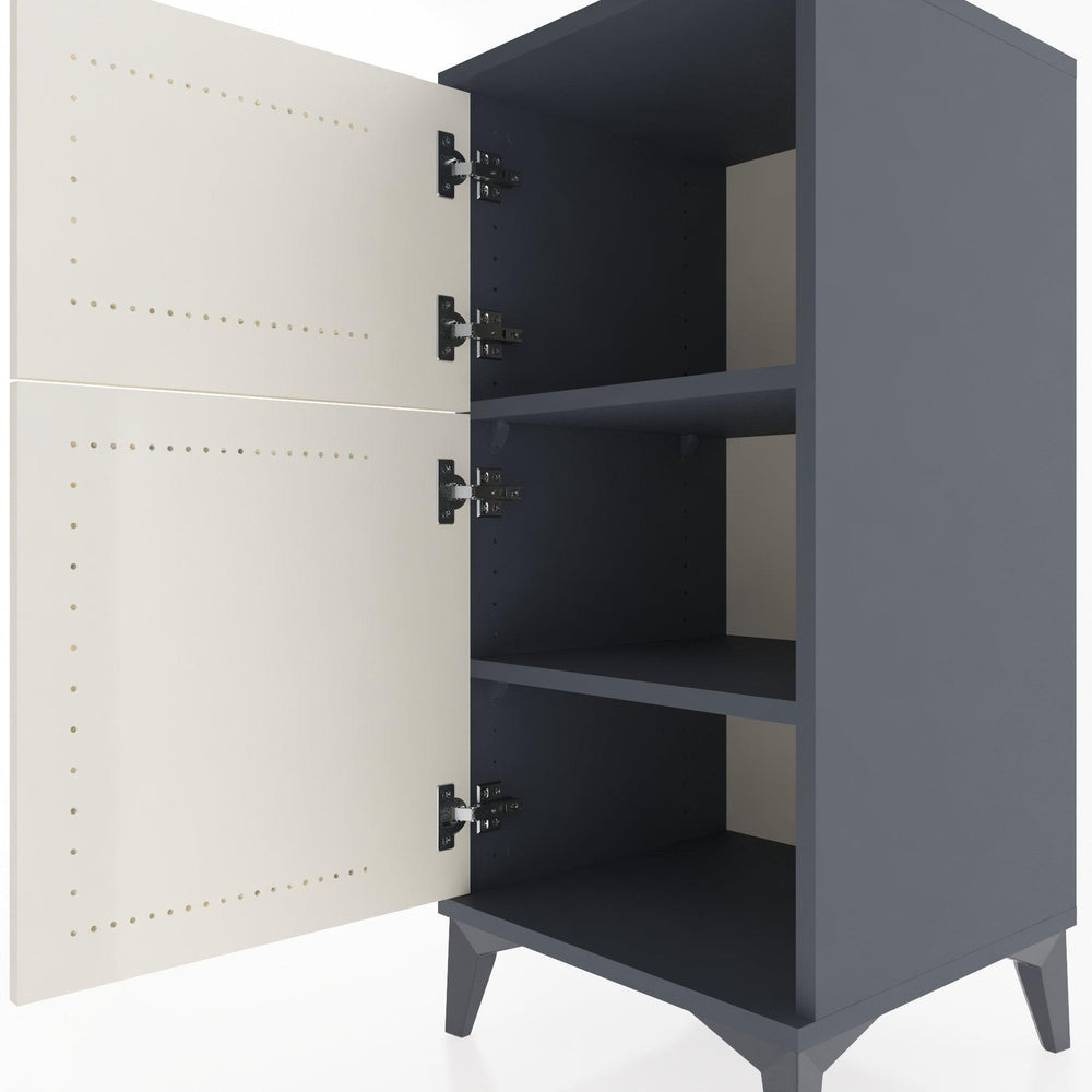 Woodntry Modular Nightstand Anthracite 44x44x84 cm Lidded K36-2