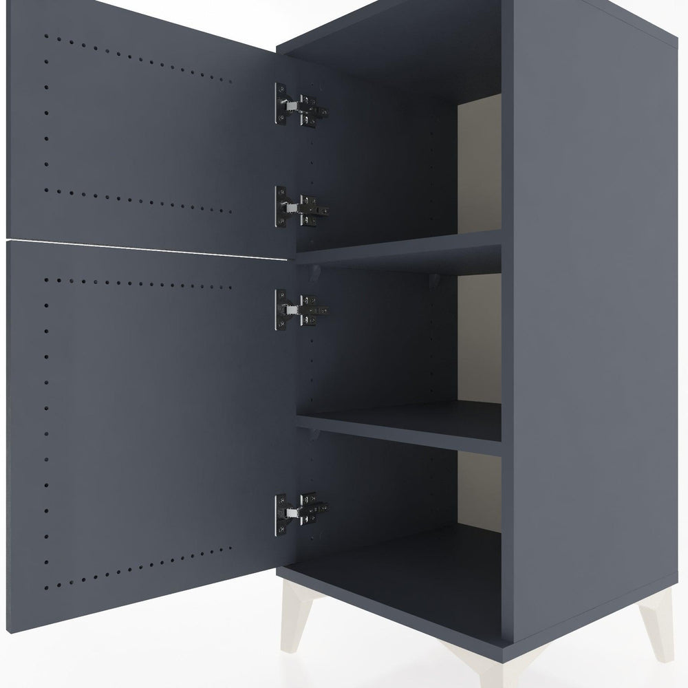 Woodntry Modular Nightstand Anthracite 44x44x84 cm Lidded K36-2