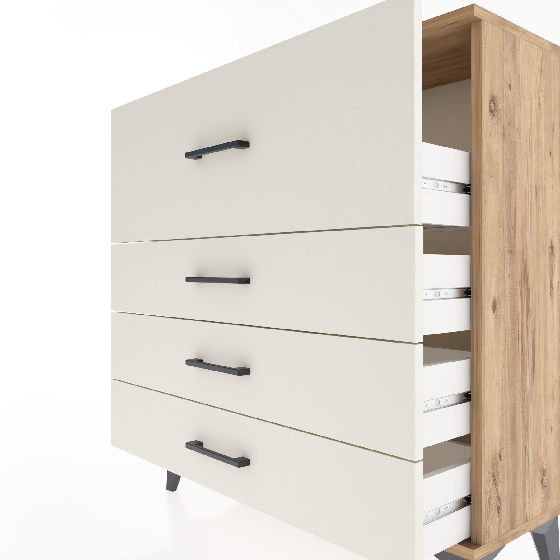 Woodntry Modular Dresser Pine 88x30x84 cm Drawer C14-3