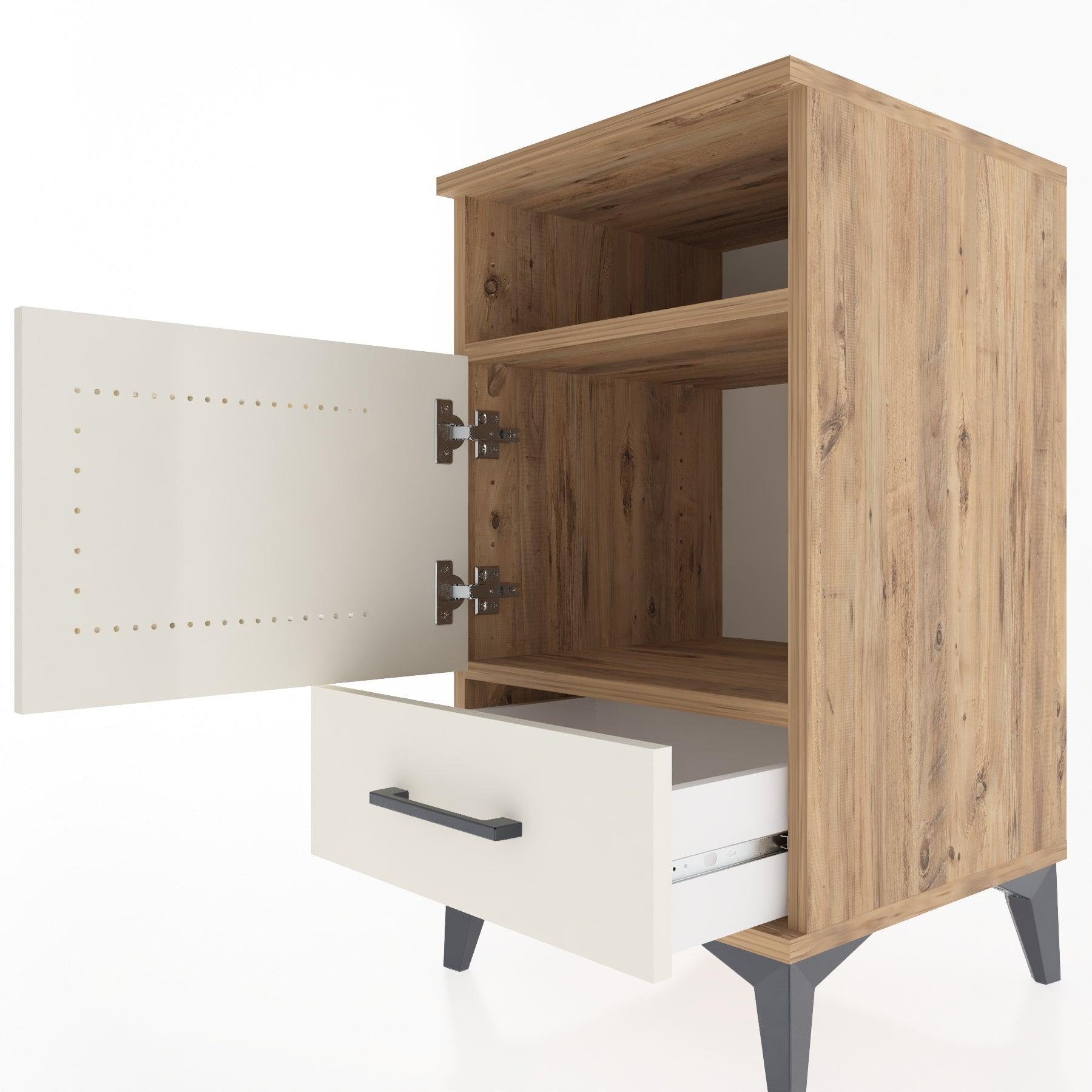 Woodntry Modular Nightstand Pine 44x44x68 cm Functional F14-3