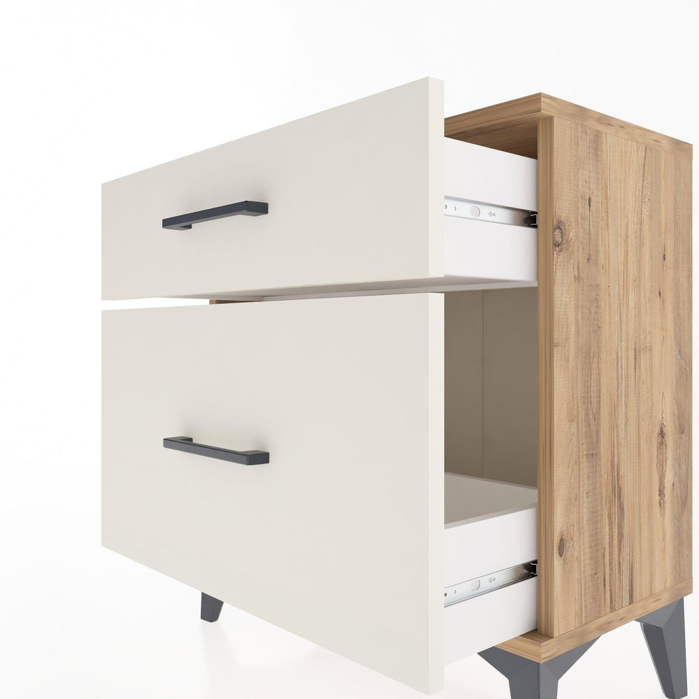 Woodntry Modular Nightstand Pine 60x30x52 cm with Drawers and Shelves CR14-3