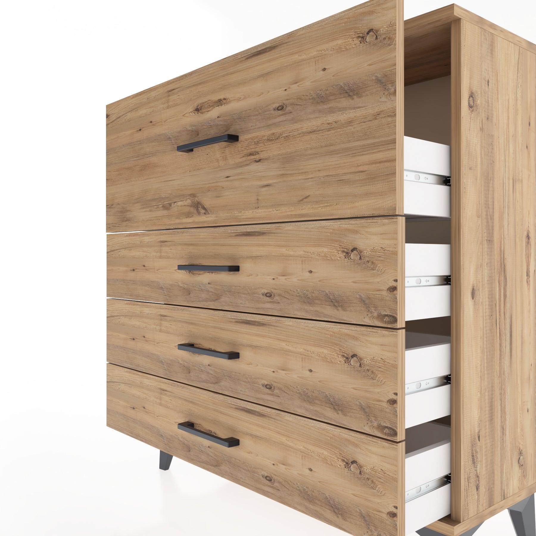 Woodntry Modular Dresser Pine 88x30x84 cm Drawer C14-3