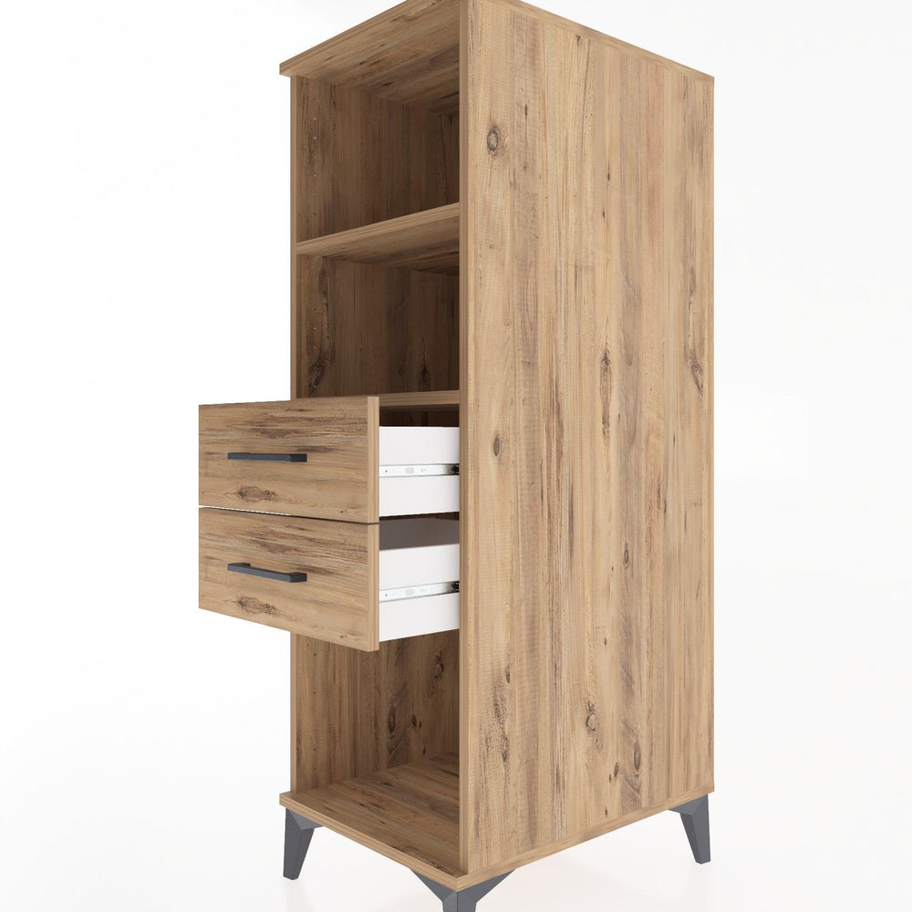 Woodntry Modular Cabinet Pine 44x59x122 cm with Drawers and Shelves CR114-3